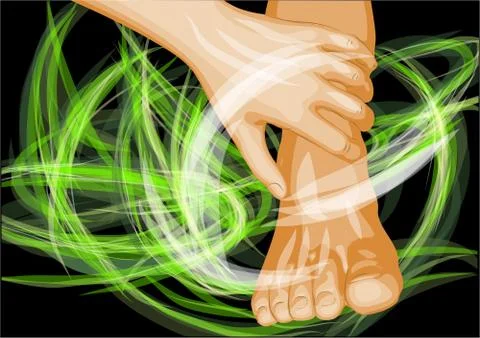 Foot massage Stock Illustration