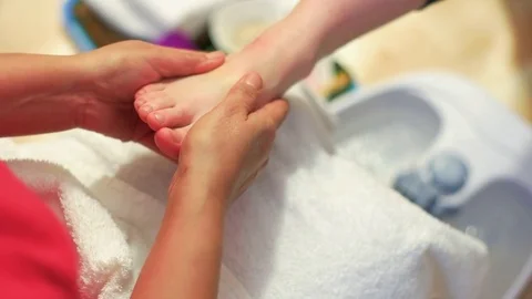 Foot Massage in Thai Studio Stock Footage 73272355