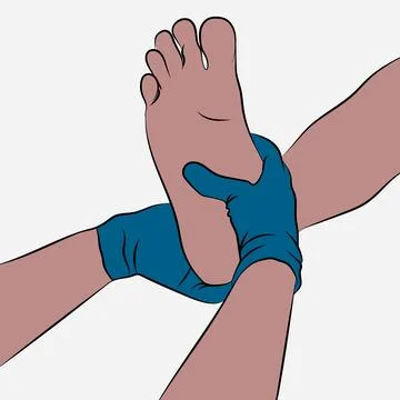 Foot massages. Stock Illustration