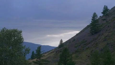 Foot of the mountain, evening 스톡 동영상 171753177