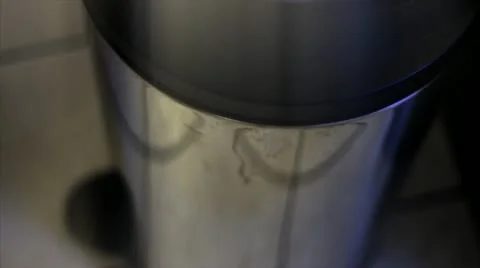 Foot Opens Garbage Can Stock Footage 10807446