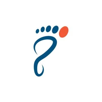 Foot palm icon template vector Stock Illustration