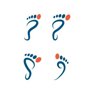 Foot palm icon template vector Stock Illustration