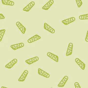 Foot points acupuncture line vector seamless pattern Stock Illustration