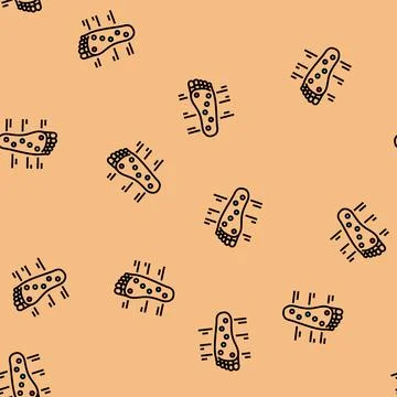 Foot points acupuncture vector seamless pattern イラスト素材