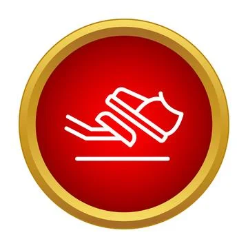 Foot pressing accelerator pedal increasing car speed Stock Illustration
