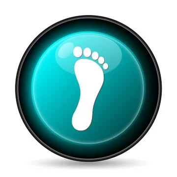 Foot print icon. Internet button on white background.. Stock Illustration