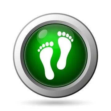 Foot print icon. Internet button on white background. Stock Illustration