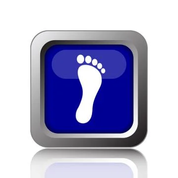 Foot print icon. Internet button on white background.. Stock Illustration