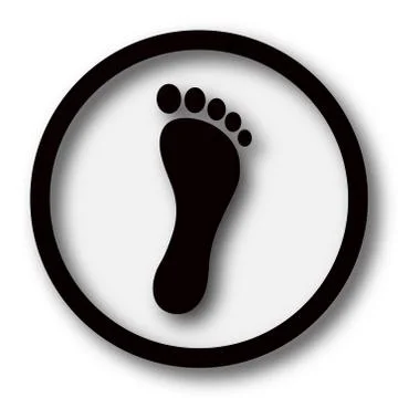 Foot print icon. Internet button on white background.. Stock Illustration