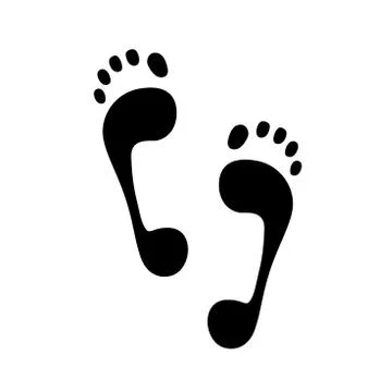 Foot prints. Vector illustration Stock Illustration