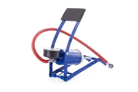 Foot pump isolated on a white background. Stock Photos