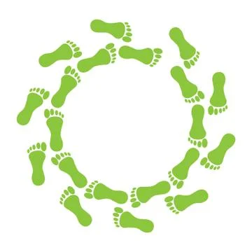 Foot in ring on white background. Stock Illustration