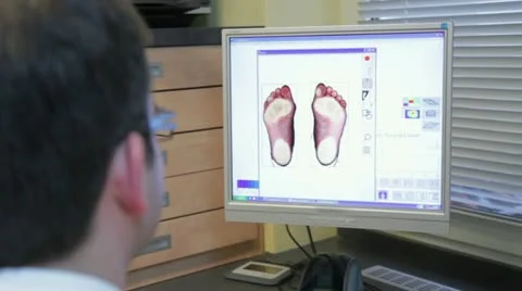 Foot scanner PC Stock Footage 10812103