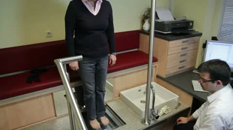 Foot scanner - wide and close-up Stock Footage 10812101