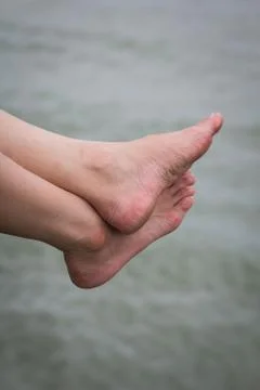 Foot seas. Stock Photos