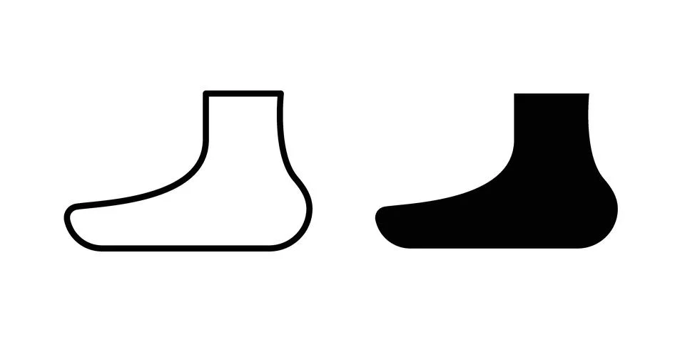 Foot side view icon set, collection of vector icons Stock Illustration