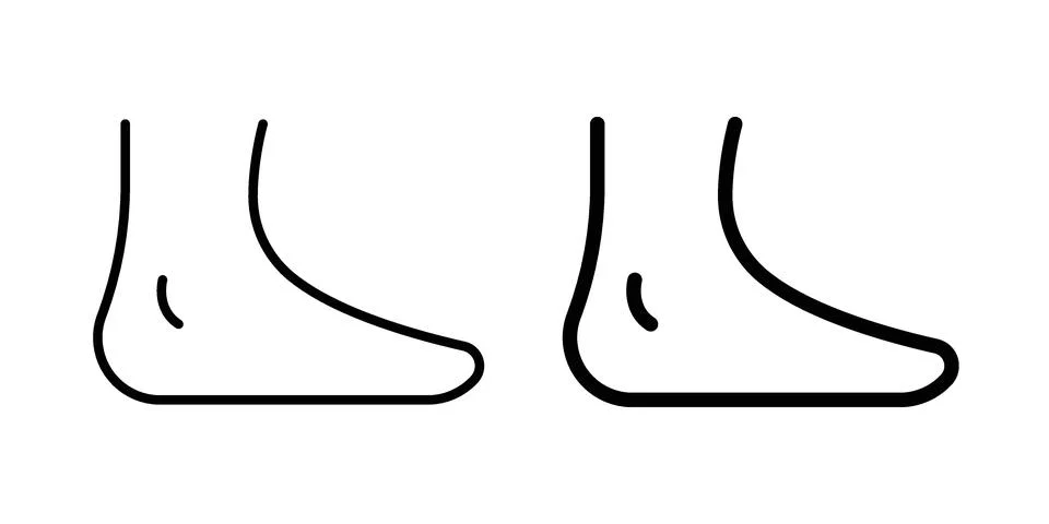 Foot side view icon vector design. EPS10 Stock Illustration