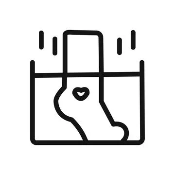 Foot Soak icon linear graphics set vector Stock Illustration