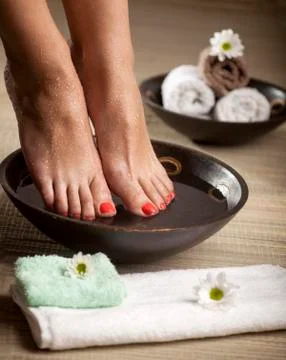 Foot Spa Background Stock Photos