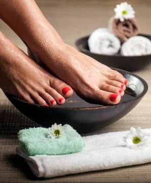 Foot Spa Background Stock Photos