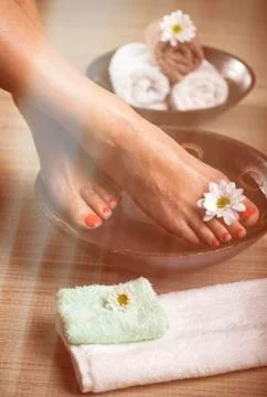 Foot Spa Background Stock Photos