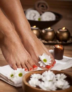 Foot Spa Background Stock Photos