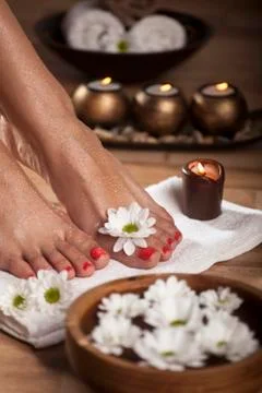 Foot Spa Background Stock Photos