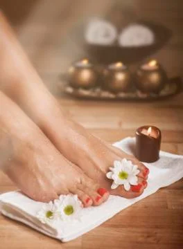 Foot Spa Background Stock Photos