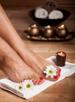 Foot Spa Background Stock Photos