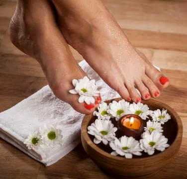 Foot Spa Background Stock Photos