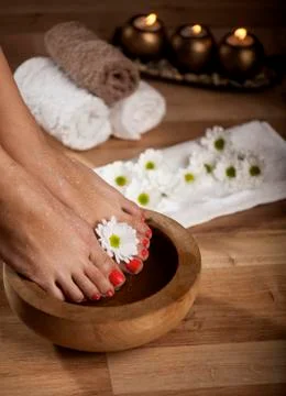 Foot Spa Background Stock Photos