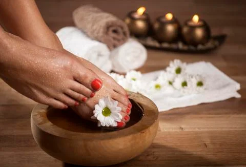 Foot Spa Background Stock Photos
