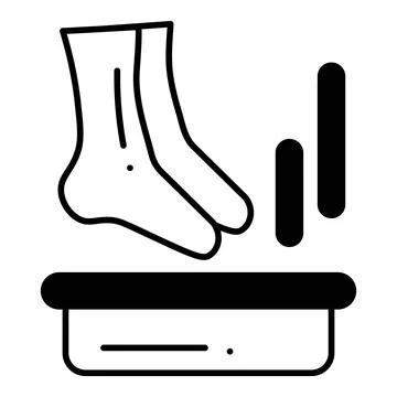 Foot Spa Dualtone Icon Stock Illustration