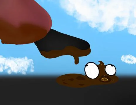 Foot stepped on poop Stock Illustration