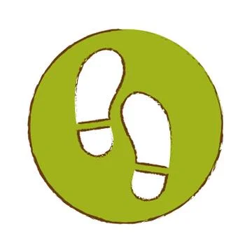 Foot steps icon image Stock Illustration