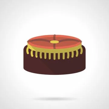 Foot stool flat color design vector icon Stock Illustration