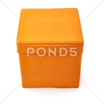 Foot stool ottoman pouffe over isolated white background Stock Photos