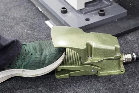Foot Switch for start / Stop machine operation. Stock Photos