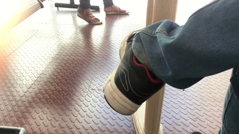 Foot Taping Stock Footage 106657564