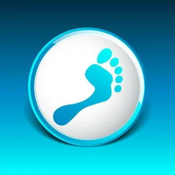 Foot vector icon human footprint logo symbol Stock Illustration