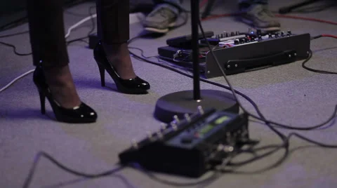 Foot Voice Processor  Stock Footage 40634765