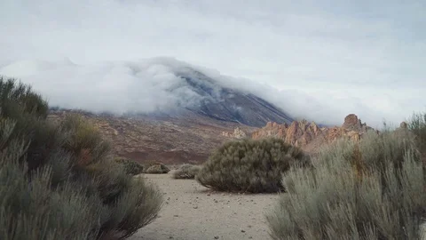 At the foot of the volcano Teide Video stock 84757759