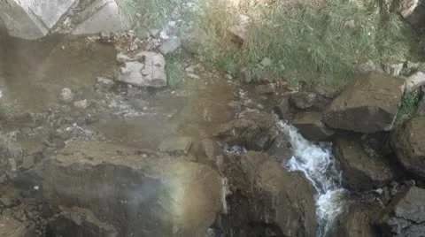 Foot of Waterfall Video stock 10592647