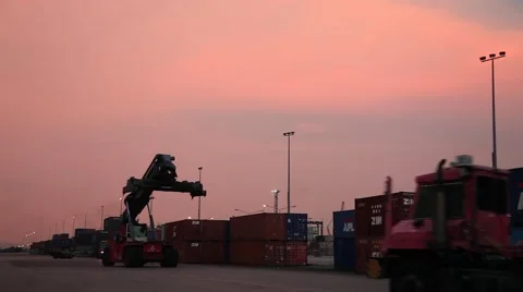 Footage 1 Loader Container Industrial Cargo Cart Trolley Truck Carriage Bogie Stock Footage 47535085
