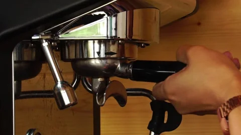 Footage 4K: Coffee machine preparing cup of coffee Stock Footage 158173583