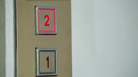 Footage 4K: Man pressing button in elevator Stock Footage 158885559