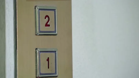 Footage 4K: Man pressing button in elevator Stock Footage 158886064