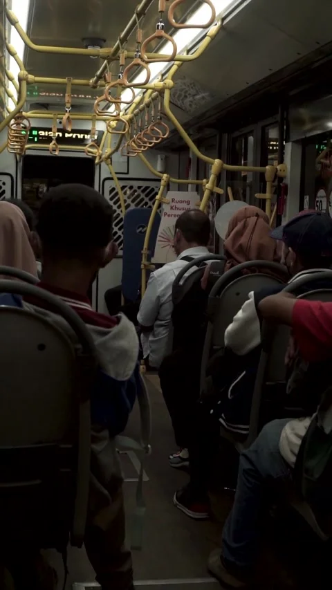 Footage about situation inside busway Stock Footage 256285871