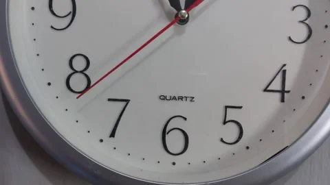 Footage of an analog quartz wall clock made in Japan Stock Footage 326195114
